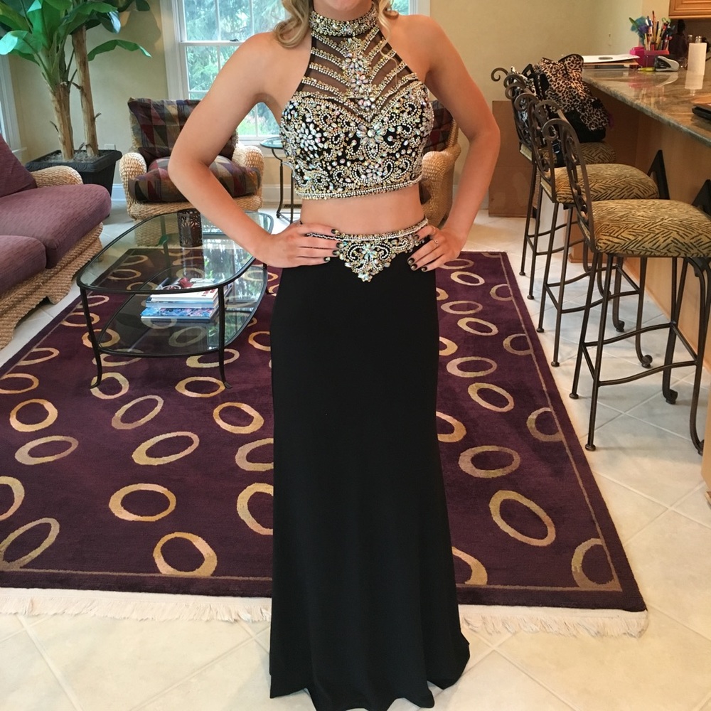 Two piece prom dress